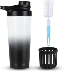 Isolierter Protein Shaker Edelstahl 750ml auslaufsicher rustikal Hält