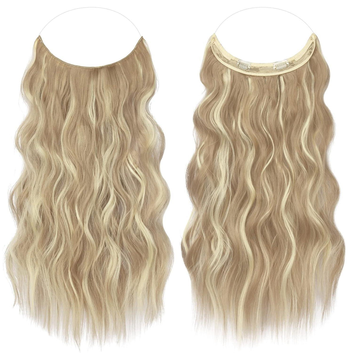 Haarverlängerung gewellt, dreckiges Blond, 40cm