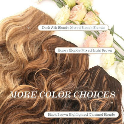 Haarverlängerung gewellt, dreckiges Blond, 40cm