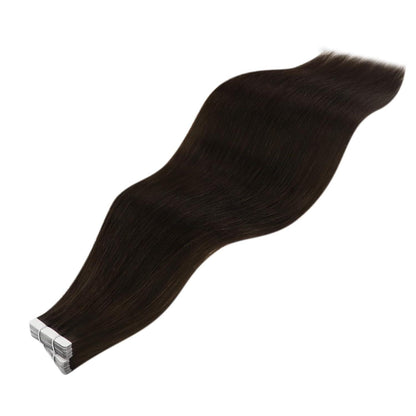 Echthaar Tape Extensions Braun 50cm – Dunkelbraun Haarverlängerung