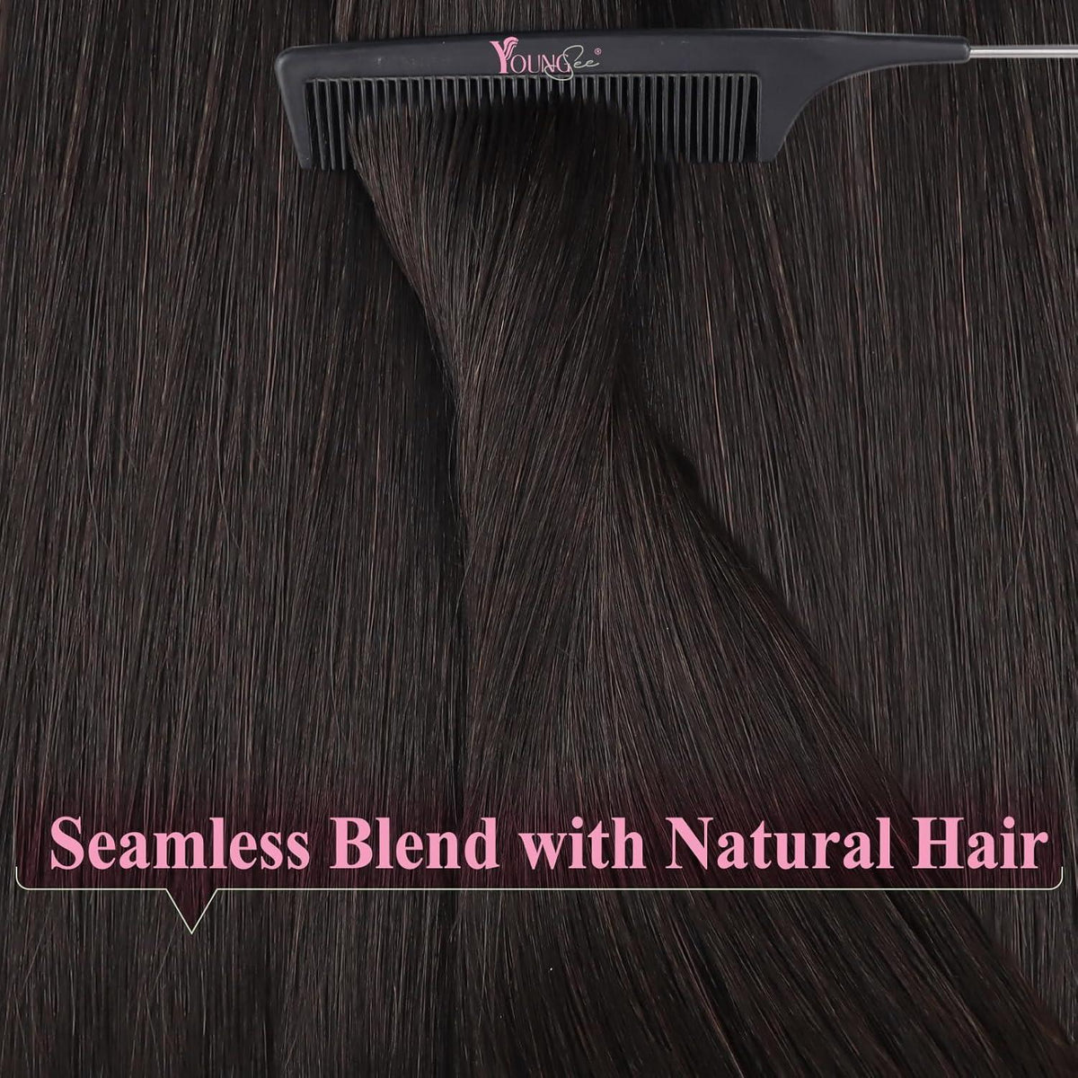 Echthaar Tape Extensions Braun 65cm – 50g