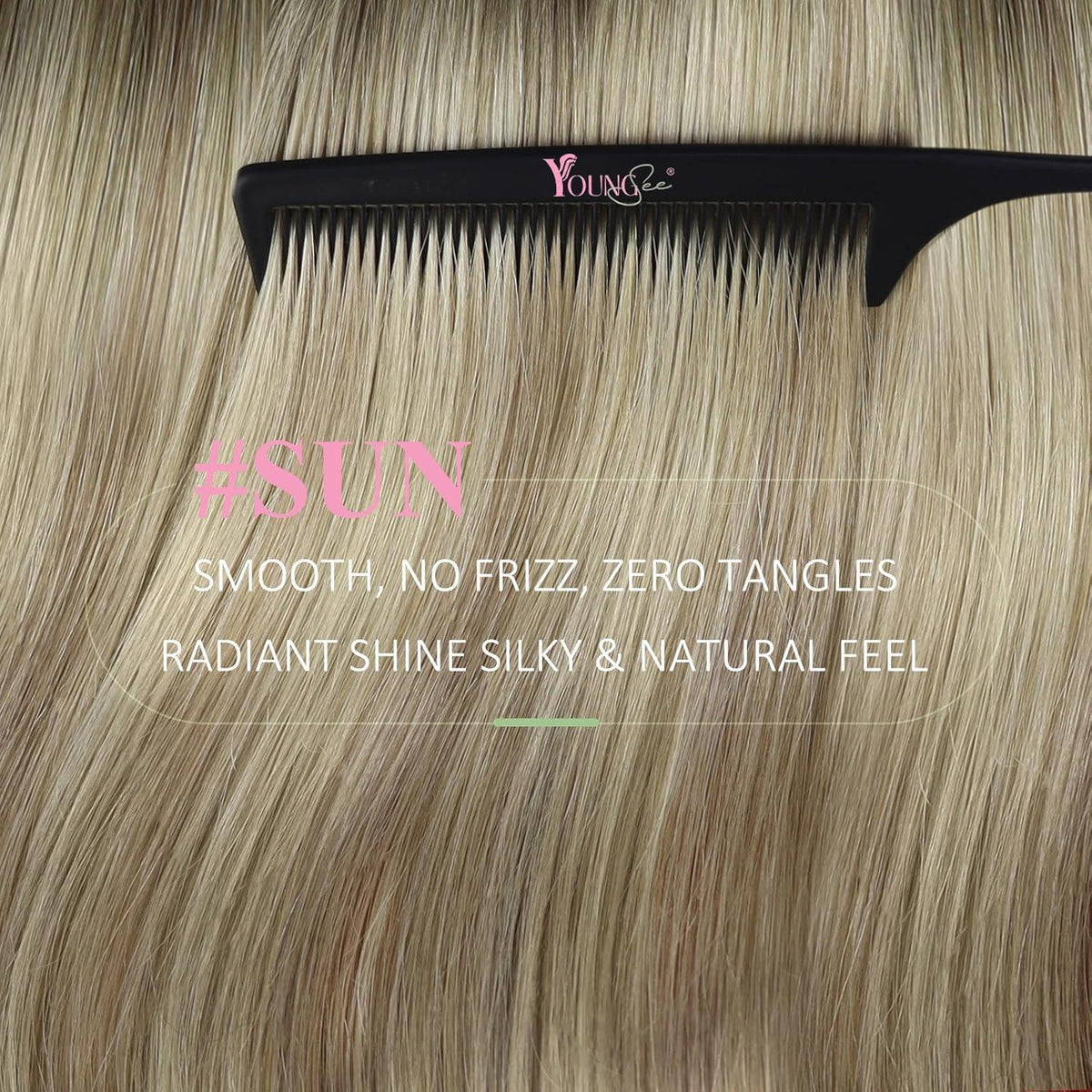 Echthaar Tape Extensions Blond 55cm – Aschblond Ombre