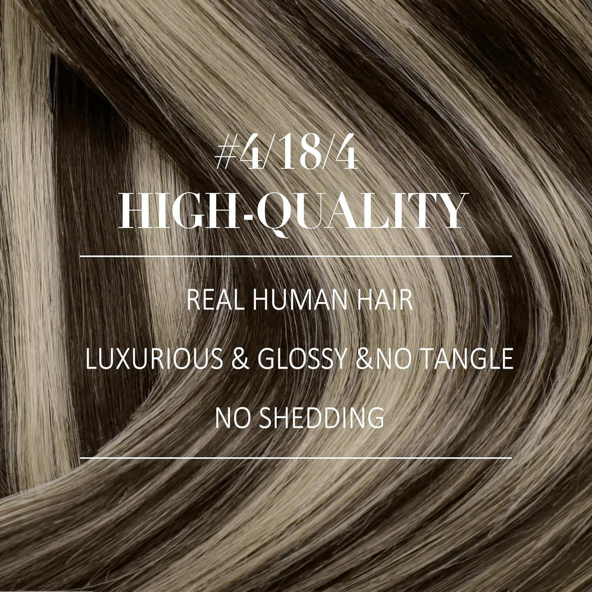 Echthaar Clip-In Extensions Ombre Dunkelbraun Aschblond 40cm