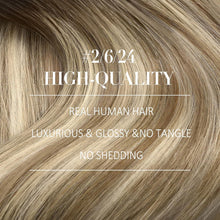 Clip-in Echthaar Extensions Braun Balayage Blond 50cm