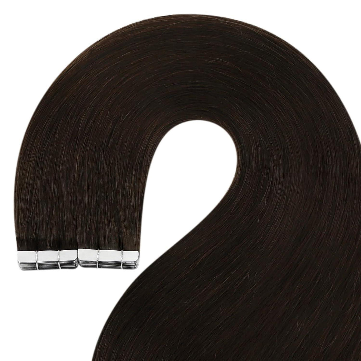 Echthaar Tape Extensions Braun 60cm - Haarverlängerung