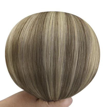 Echthaar Clip-in Extensions Braun Balayage 55 cm