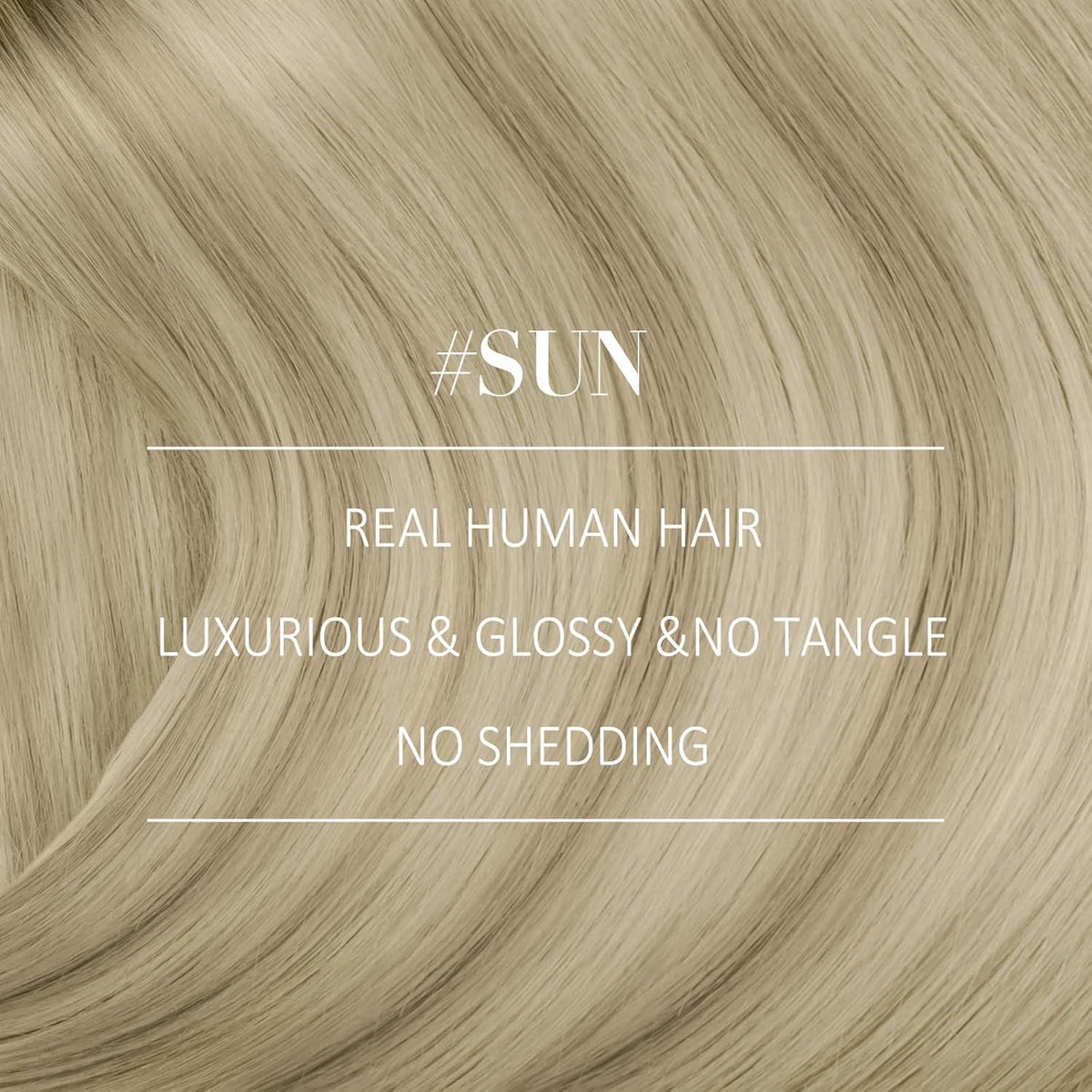Echthaar Clip-in Extensions Ombre Aschblond Platinblond 55cm