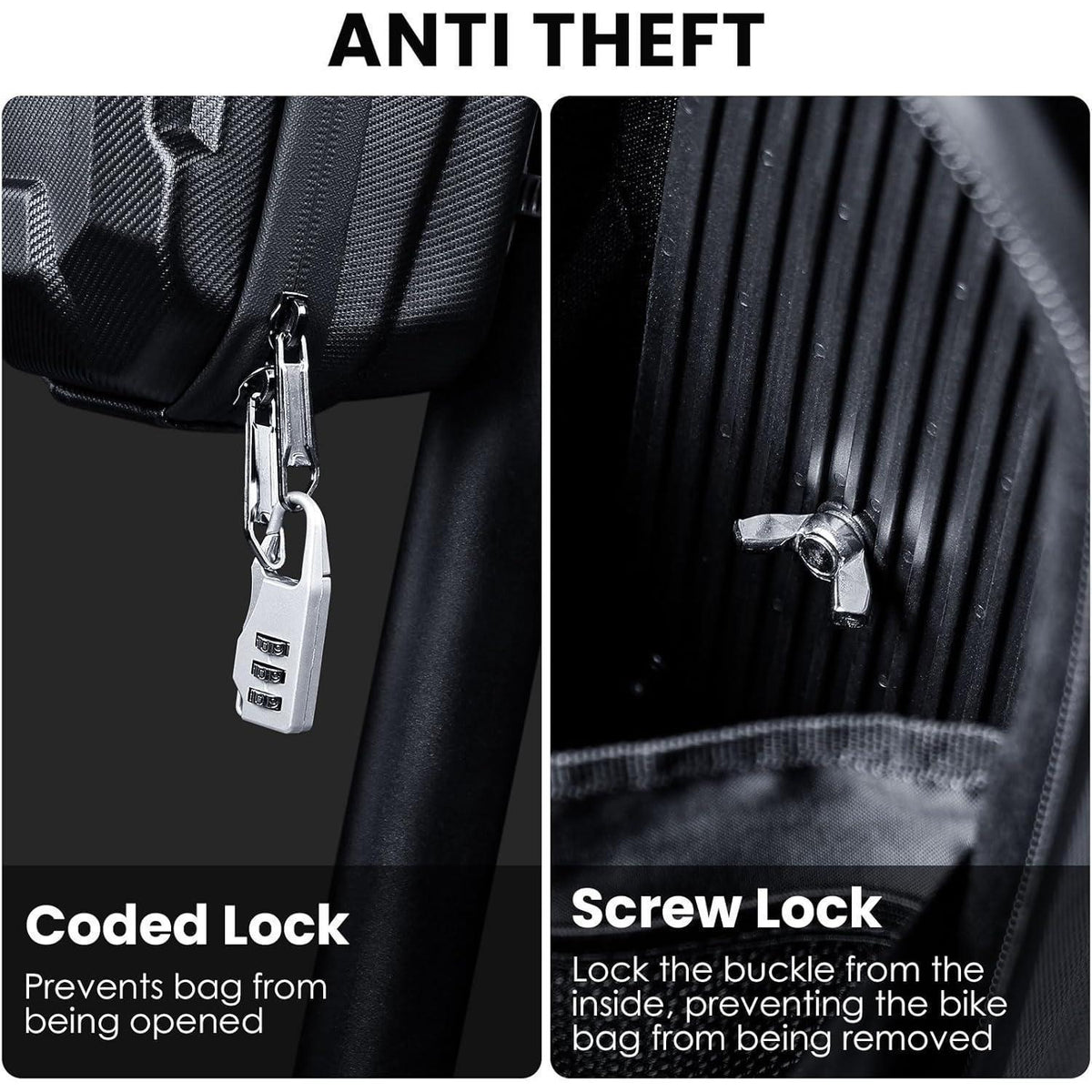 Scooter Tasche 3L wasserdicht mit Hartschale und Zahlenschloss