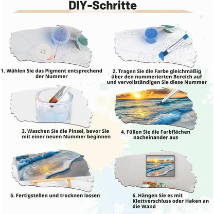 Malen nach Zahlen Landschaft mit Rahmen – DIY Set Erwachsene
