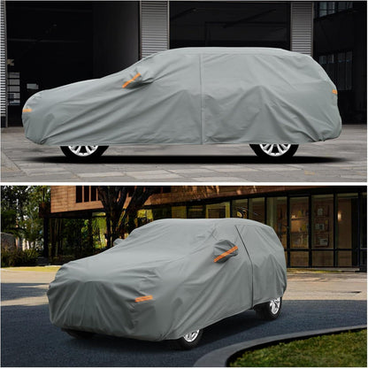Robuste SUV Autoabdeckung Wasserdicht & Atmungsaktiv – Grau (bis 460cm)