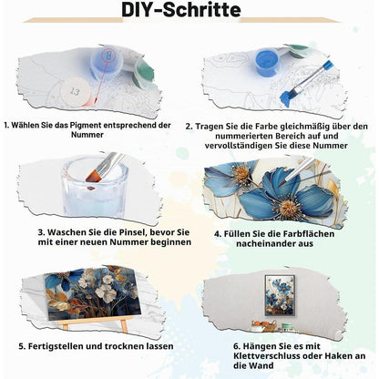 Malen nach Zahlen Lotusblume mit Rahmen – DIY Set Erwachsene