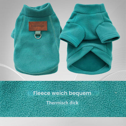 2er/3er Fleece Hundepullover – Warmer Rollkragen Sweater für kleine Hunde (Grau, Grün, Blau, S)
