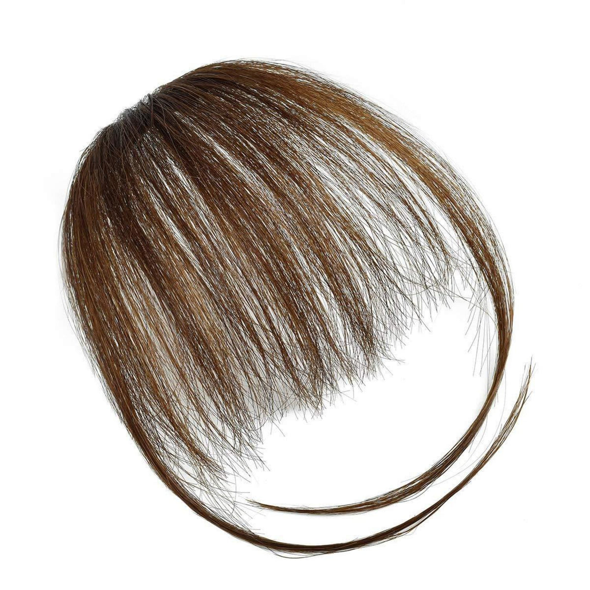 Clip-in Pony Echthaar Kakaobraun – Luftiger Front Fringe