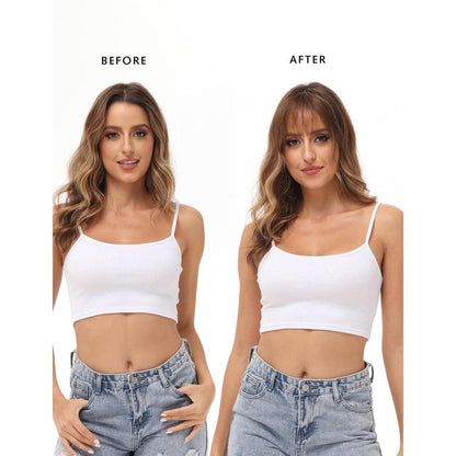 Clip-in Pony Echthaar Kakaobraun – Luftiger Front Fringe