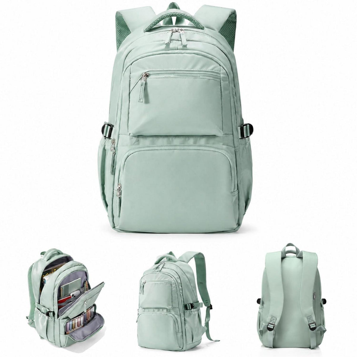 Schulrucksack für Teenager Mädchen mit Laptopfach (Grün)