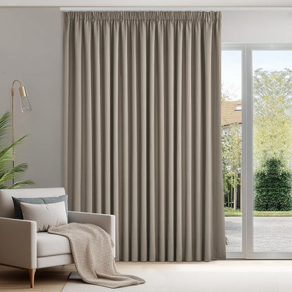 Blickdichte Verdunkelungsvorhänge Taupe – 260x300 cm