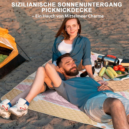 Wasserdichte Picknickdecke 200x200 cm – Strand & Camping
