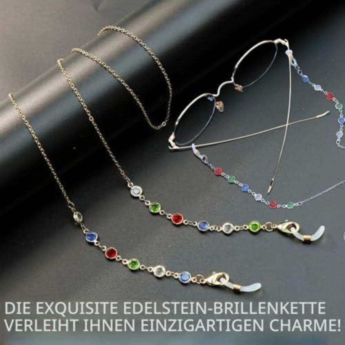 Brillenkette Damen 4er Set – Rutschfest, Elegant & Vielseitig
