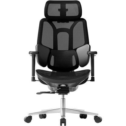 Ergonomischer Bürostuhl mit dynamischer Lendenstütze Schwarz