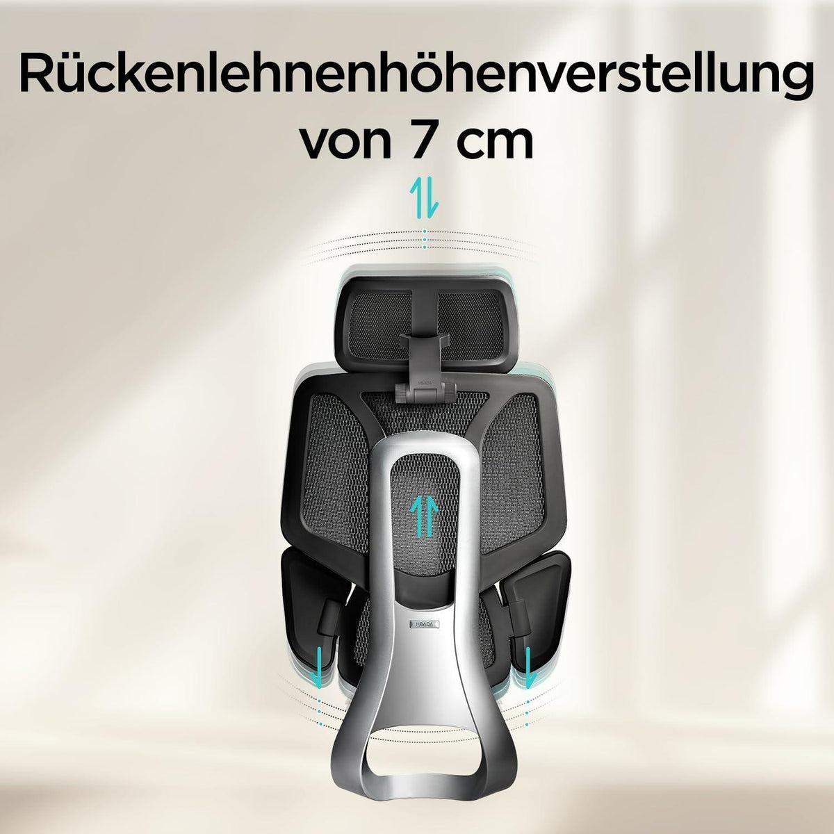 Ergonomischer Bürostuhl mit dynamischer Lendenstütze Schwarz
