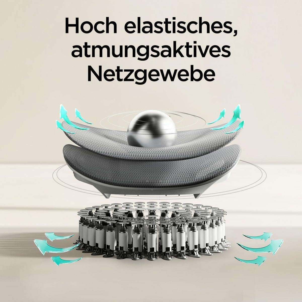 Ergonomischer Bürostuhl mit dynamischer Lendenstütze Schwarz