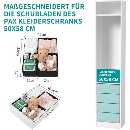 Schubladen Organizer 4er Set für PAX 50x58 cm