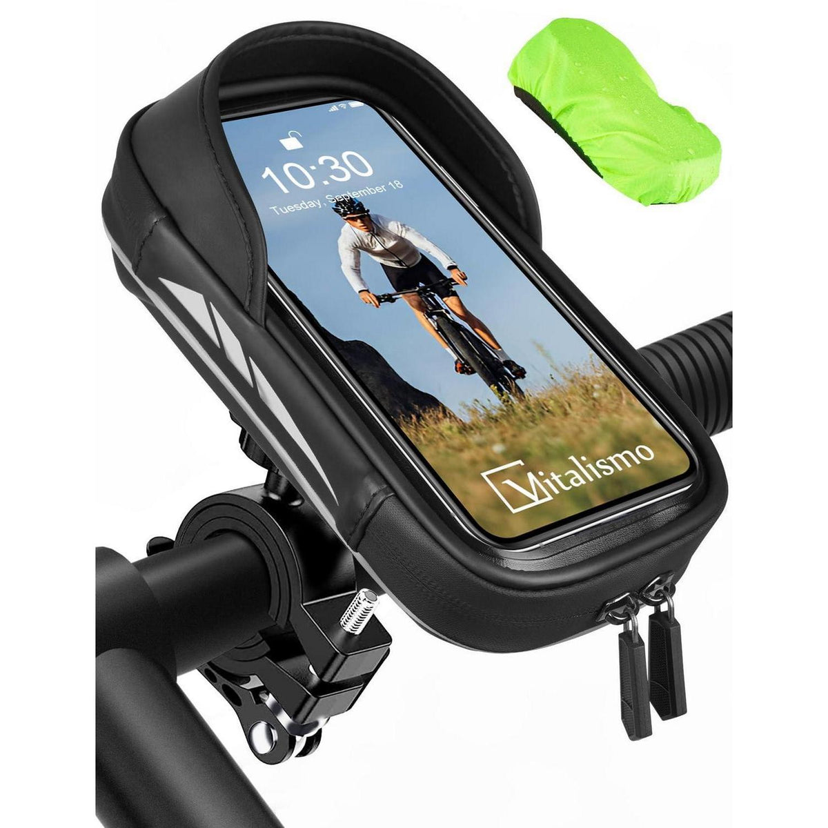 Wasserdichte Fahrrad Lenkertasche mit Handyhalterung 360°