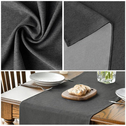 Tischläufer Grau 40x300 cm aus Polyester