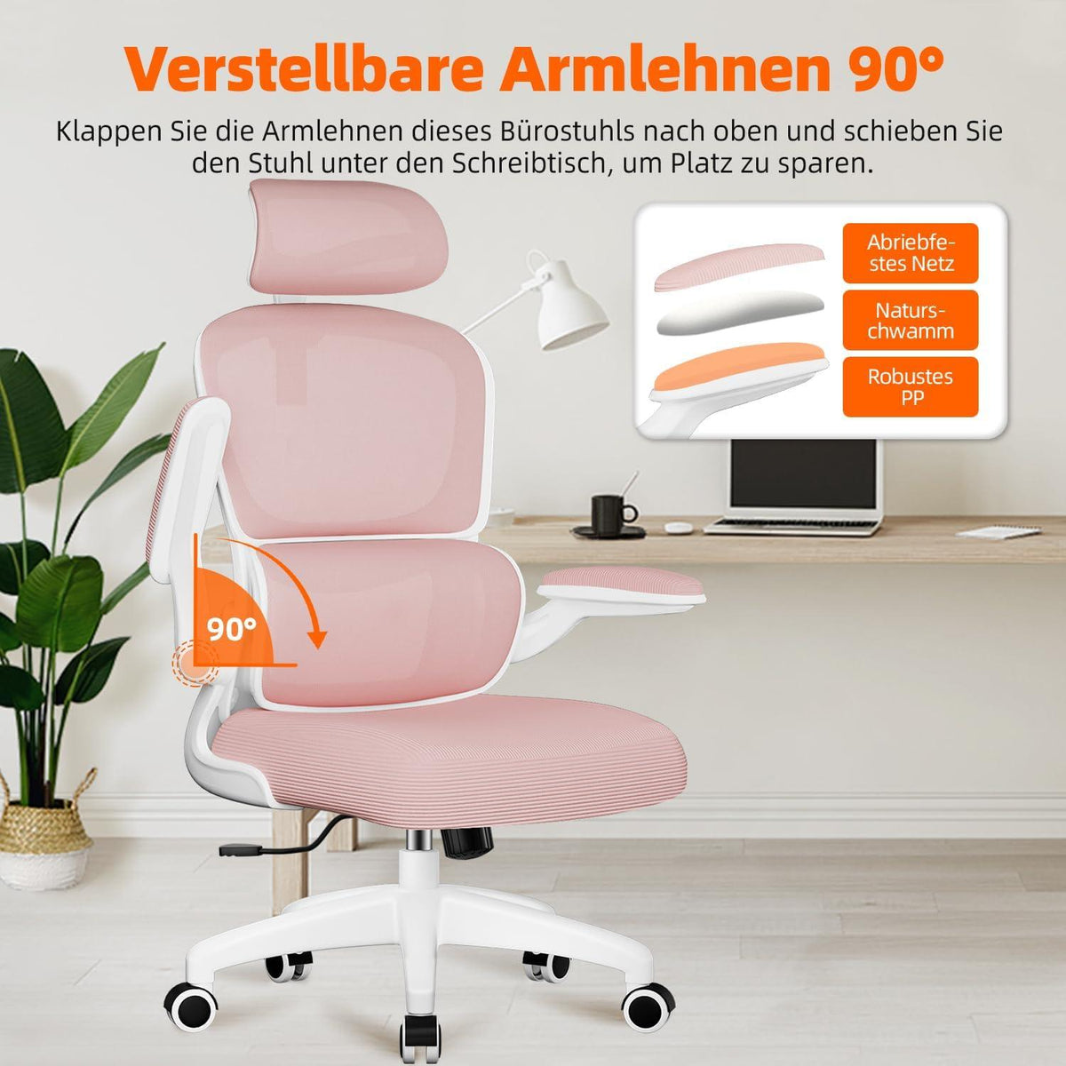 Ergonomischer Bürostuhl mit verstellbarer