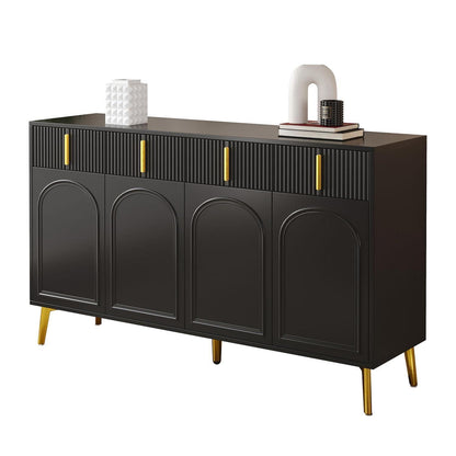 Buffetschrank mit goldenen Akzenten Schwarz
