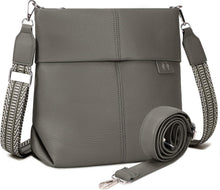 Umhängetasche Damen Mittelgroß Handtasche Crossbody Bag PU Leder 2