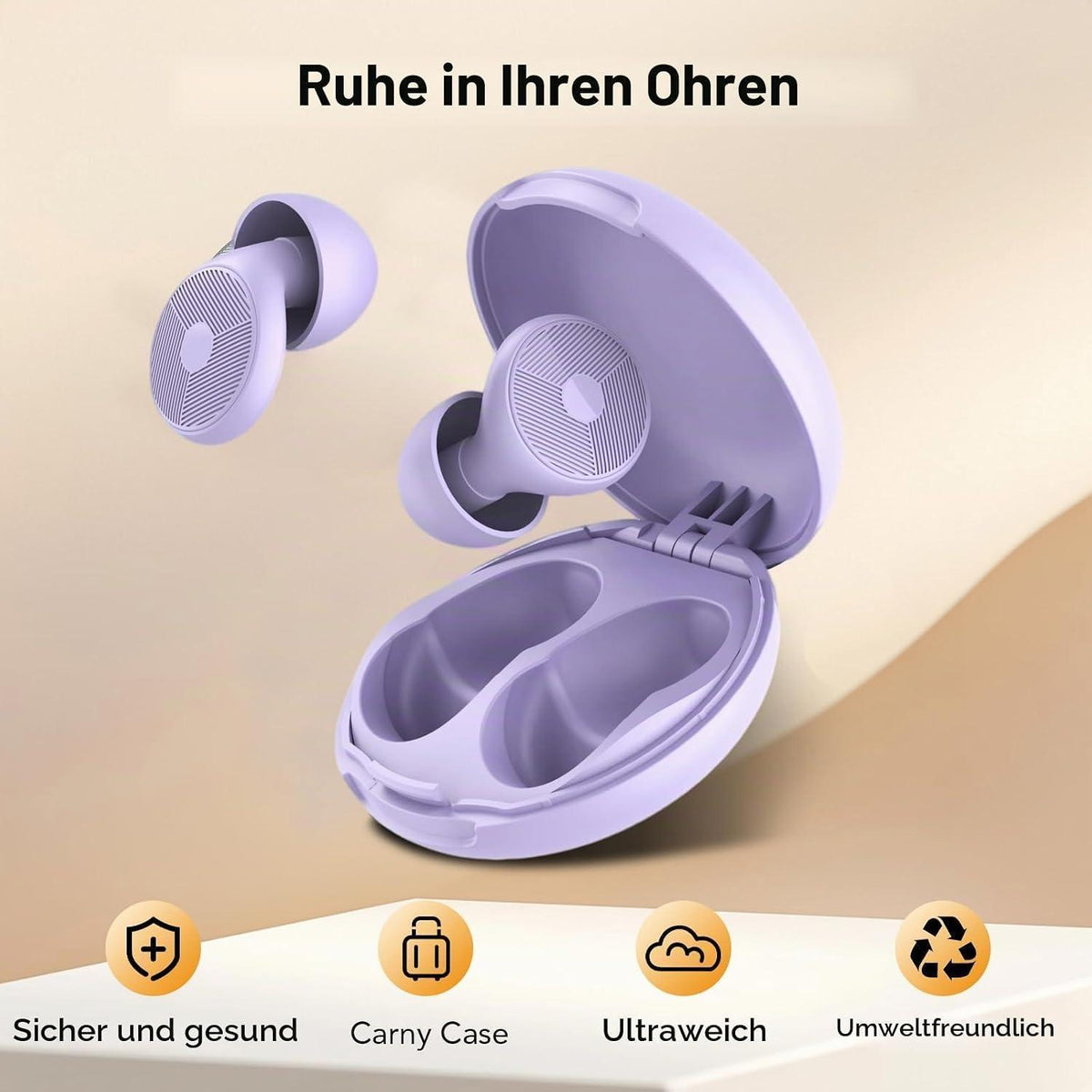 Schlaf-Ohrstöpsel 45dB – Wiederverwendbar & Geräuschreduzierend