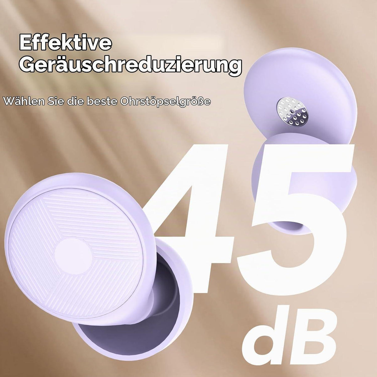 Schlaf-Ohrstöpsel 45dB – Wiederverwendbar & Geräuschreduzierend