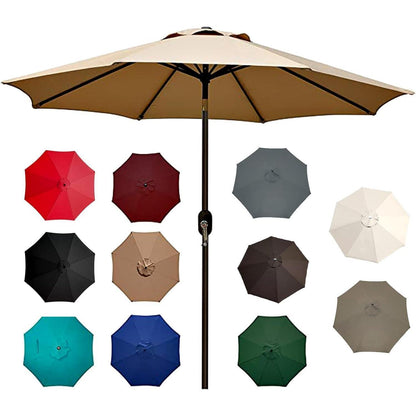 Sonnenschirm Ersatzbezug 3m-350cm UV80+ wasserdicht Anthrazit/Beige