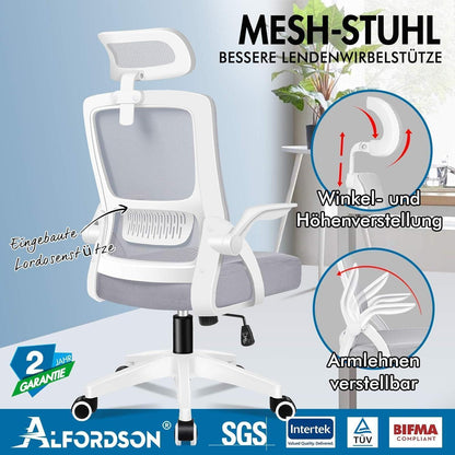 Ergonomischer Bürostuhl mit Lordosenstütze und