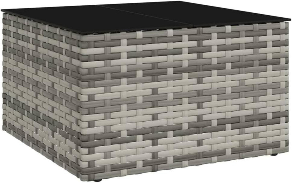 Gartenmöbel Set 2-TLG. Lounge-Set mit Kissen | Grau Rattan