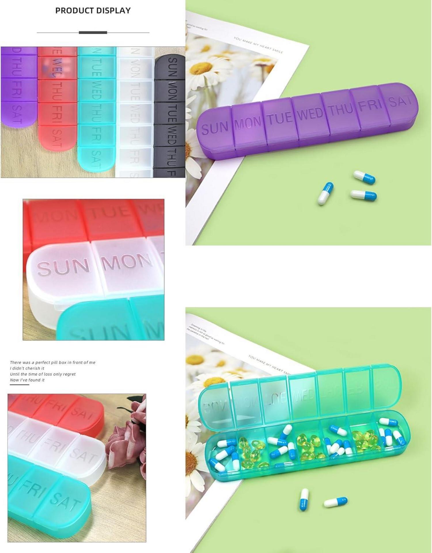 Große Pillendose Pillendosen 7 Tage Tablettenorganizer Vitamin