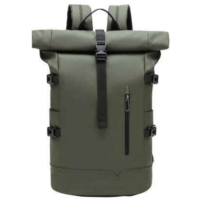 Rolltop Rucksack 33L Wasserdicht – Laptop & Fahrradrucksack Grün