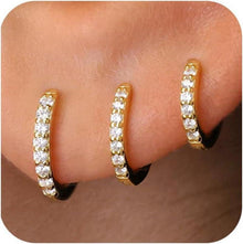 Elegante Creolen Set Silber Gold 925 14K Vergoldet