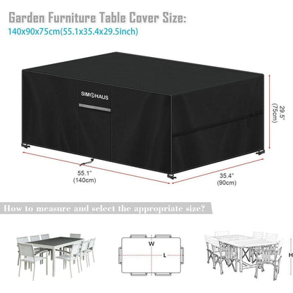 Gartenmöbel Abdeckung 140x90x75cm – Wasserdicht & Windfest