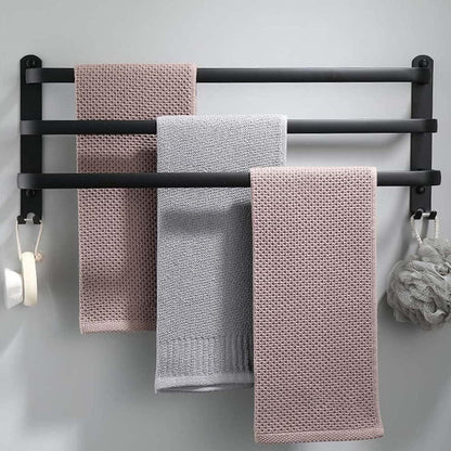 Handtuchhalter 60cm Schwarz Ohne Bohren | Badezimmer Zubehör Set