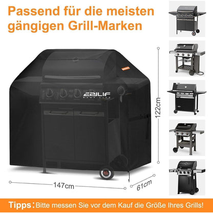 Wetterfeste Grillabdeckung 145x60x120cm 600D Oxford, Wasserdicht