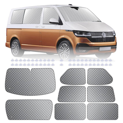 Thermo Jalousien Set VW T4 SWB – 8-teilig, Verdunkelung & Isolierung