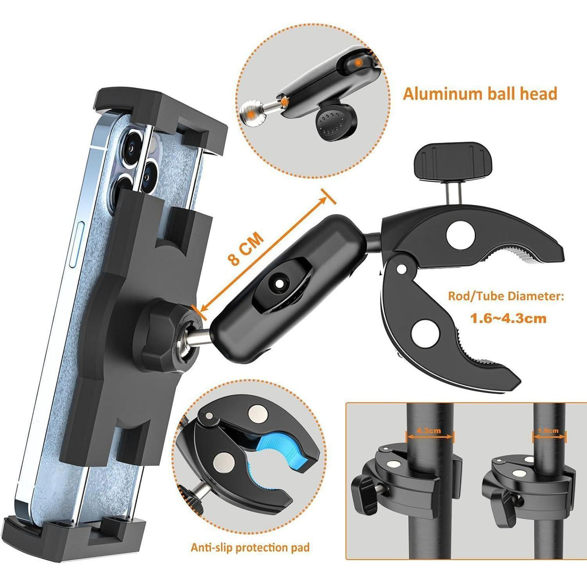 Tablet Halterung Fahrrad Motorrad – Robust & 360° drehbar