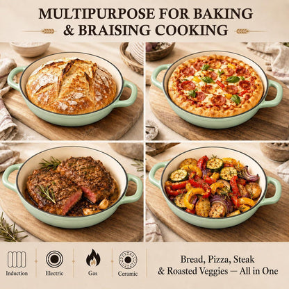 Gusseisen Dutch Oven Brotbacktopf mit Deckel & Gärkorb