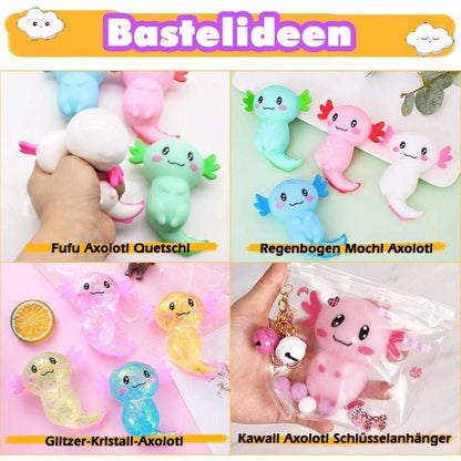 Axolotl Squishy Set Flüssigsilikon Basteln Rosa