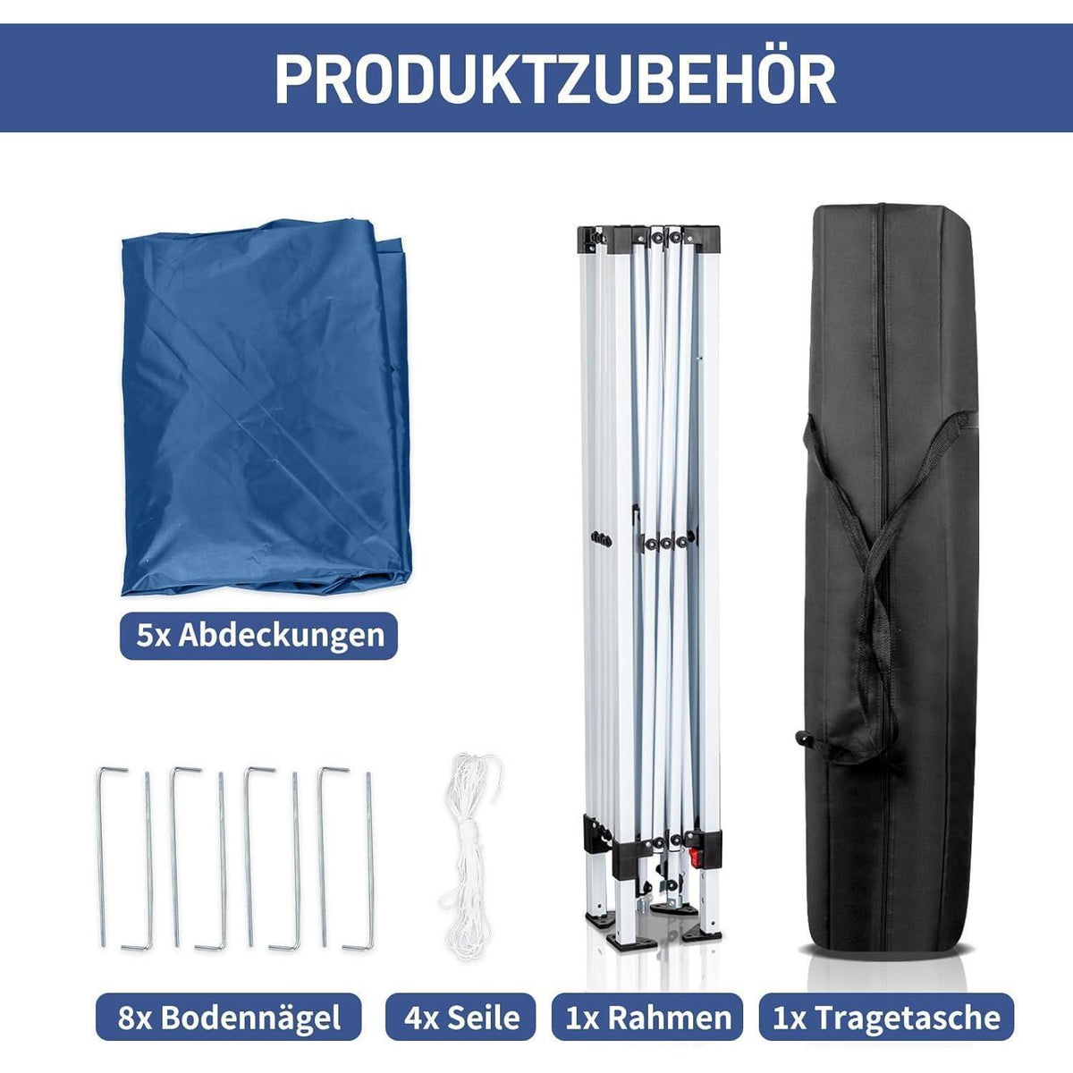 3x3m Pop-up Pavillon mit UV-Schutz & Seitenteilen