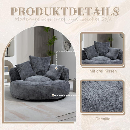 Lazy Sitzsack mit hohem Rücken – Bequemer Lounger für Wohnzimmer