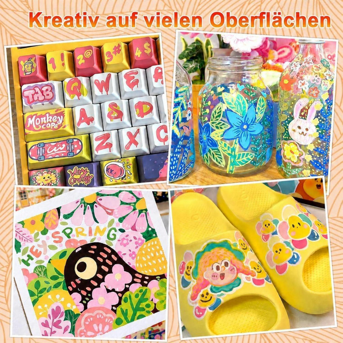 168 Acrylstifte Set – Wasserfest für Steine, Glas & mehr