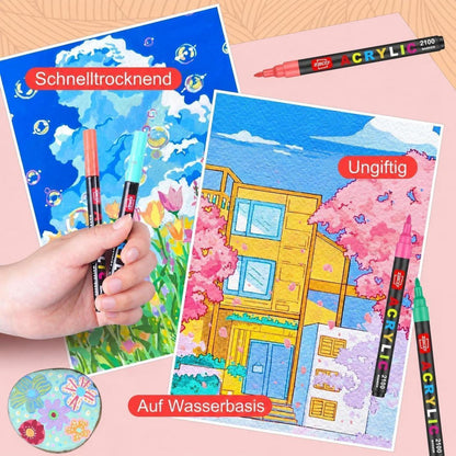 168 Acrylstifte Set – Wasserfest für Steine, Glas & mehr